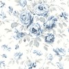 Manon Blue Rose Stitch Wallpaper