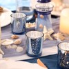 Volens Blue Votive Candle Holders Bulk, Mercury Glass Tealight Candle