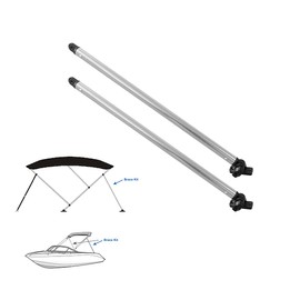Savvycraft 1" Aluminum Tube Bimini Top Rear Support Poles 27" Long fits 36" H Frame