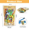 BEISHIDA Self-Sealing Resealable Kraft Paper Plastic Bags Reusable Stand Up