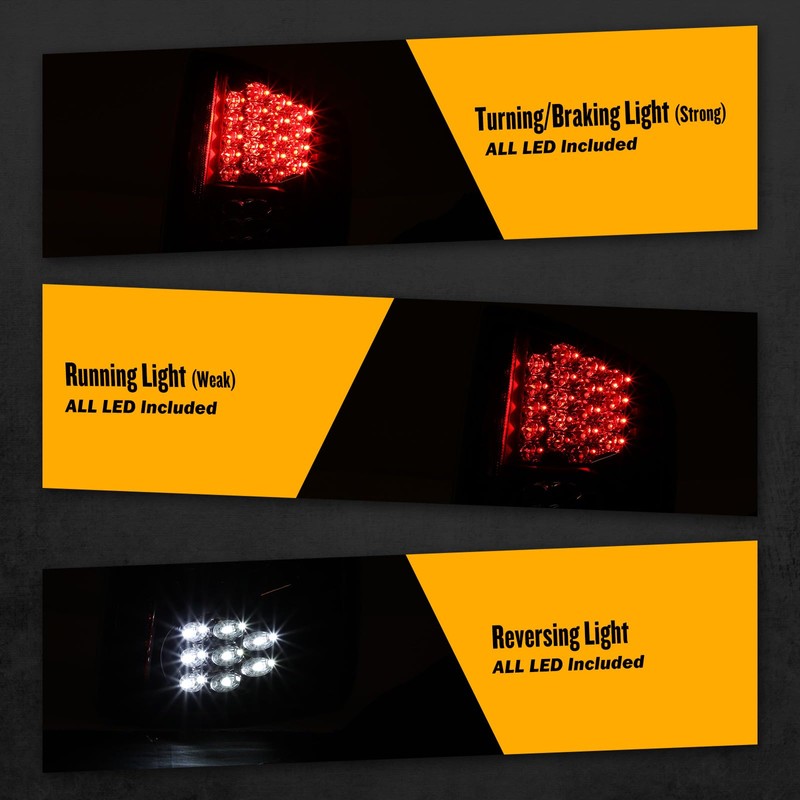 AUTOWIKI LED Tail Lights fit for 1994-2004 Chevy S10/ 1994-2004