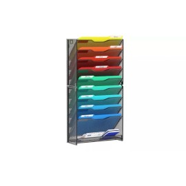 Hanging Wall Mount File Organizer 10 Pocket Paper Folder Holder Letter Rack