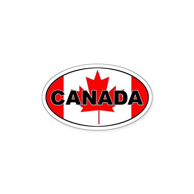 CafePress Canadian Flag Oval Sticker Oval Car Bumper Sticker
