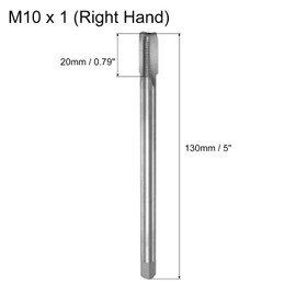QUARKZMAN Metric Tap M10 x 1 H2 130 mm Extra Long Straight Flute Thread Cutting Machine Thread Cutting Tool