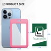 1 Pcs ID Badge Holder with Double-Sided Windows Vertical Hard