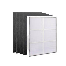 Generic Replacement Filter - Compatible with Whirlpool Whispure 8171434K 1183054K 1183054 AP300 AP350 AP450 AP510 Air purifiers, 1 True HEPA Filter + 4 Carbon Filters, White