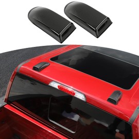 JOSHELA for F150 Shark Fin Antenna Cover Trim for Ford F150 2021 up Black Carbon Fiber Grain Exterior Accessories 2pcs