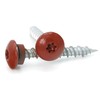 Low Profile Mechanical Galvanized Roofing Screws Red Finish - #10