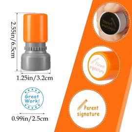 8 Pack Sorted Teacher Stamps YQBOOM Self Inking Office Stationery Stamps Parent Signature for Homework Teacher Supplies