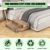 Wooden 2 Step Stool for High Beds, Moderate & Applicable