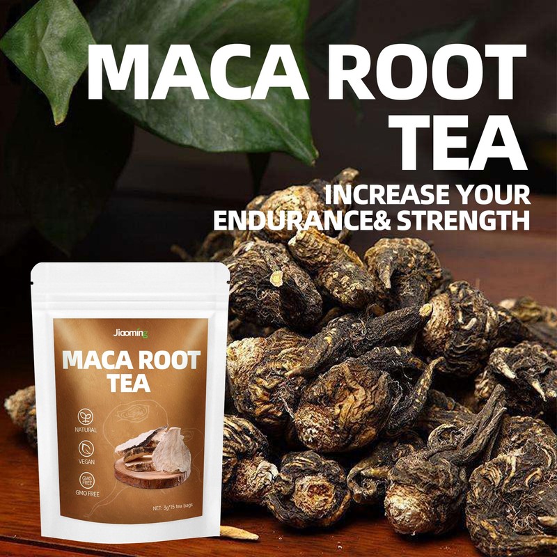 Jiaoming Black Maca Root Herbal Tea for Men & Women,