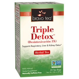 SNANA Bravo Tea Triple Detox Herbal Tea Caffeine Free, 20 Tea Bags