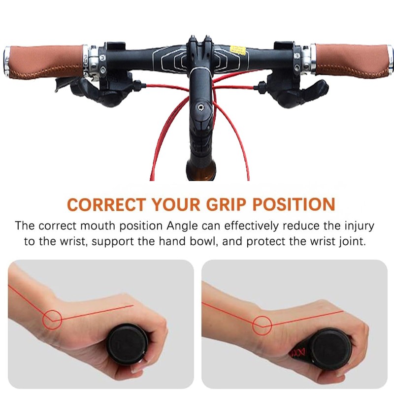 Handlebar Grips Bicycle Grips, Ergonomic Soft Rubber Bicycle Grips with