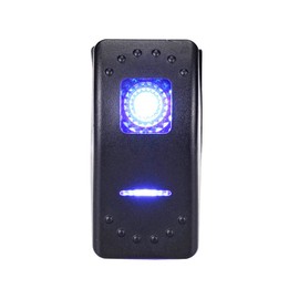Garfour 12V5A Waterproof Blue LED Rocker Switch 5pin with Pattern Sticker for Motorcycle, Boat, Off-Road Vehicle, Modified Car (One Year Warranty)