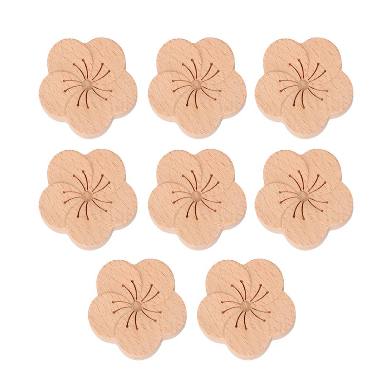 8 Pcs Essential Oil Car Diffuser Plum Flower Shape Natural
