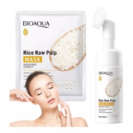 Universo en Linea Duo Limpieza Facial Espuma Exfoliante Y Mascarilla Arroz