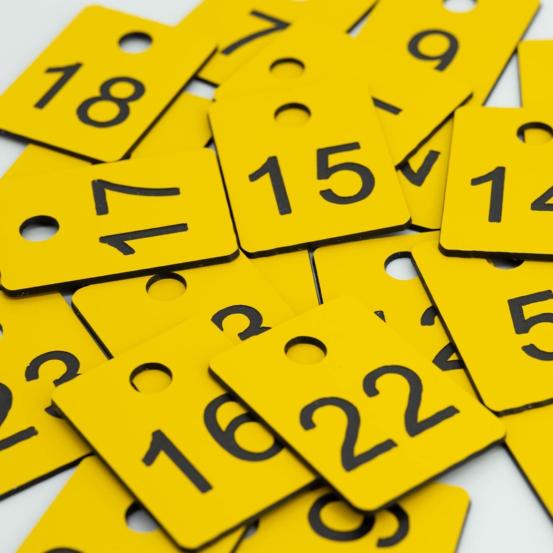 StayMax Plastic Numbered Tags Rectangle Key Number Tags Number Disc