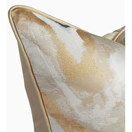 Gold Pillow Covers Decorative Unique Lumbar Pillow Home Decor for Sofa Outdoor Bedroom living room Terrace Chair With Invisible Zippe12 x 20 Inch (30cmX50cm gold)