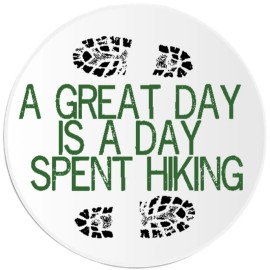 Kiwi Gifts A Great Day Is A Day Spent Hiking - Circle Sticker Decal 3 Inch - Hiker Hike