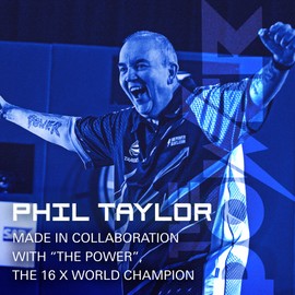 TARGET Darts Phil Taylor K Flex Flights and Shaft System, No.2 | Pack of 3 Kflex All In One Flights, Player Edition Darts Accessories | K-Flex Dart Stem – Medium (33mm)