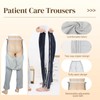 LAROTSUBA Patients Care Trousers,Zipper Closure Care Clothes,Full Open Post Surgery