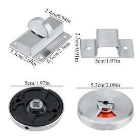 Kafuty Toilet door lock indicator, 201 Stainless Steel Bathroom Restroom Toilet Privacy Bolt Door Lock with Vacant Engaged Indicator and Screw Fitting