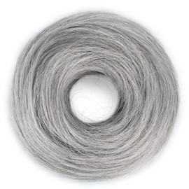 DIGUAN Hair Bun Messy Hair Scrunchies Extension Curly Wavy Synthetic Chignon for women Updo Hairpiece 1PCS(Light Gray 171 1001A