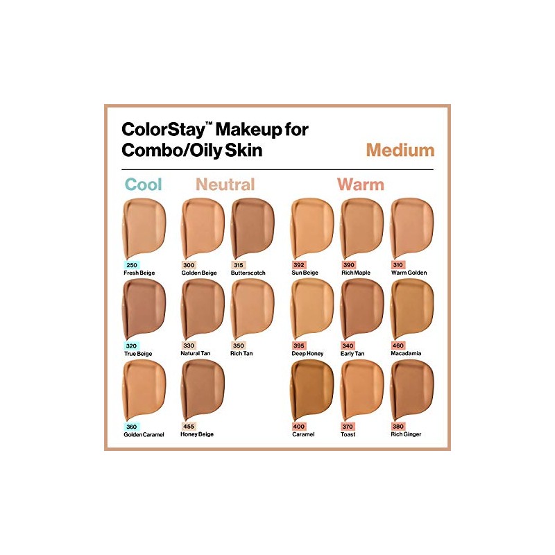 Revlon Base de Maquillaje ColorStay Make Up Cutis Mixto/Graso, Early