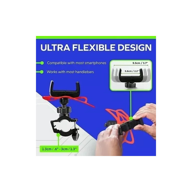 Mayoreo 20pz Soporte Porta Celular Con Liga Motocicleta Bici