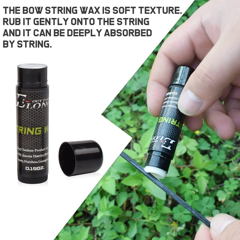 ELONG OUTDOOR 5 Sticks String Wax Strings Protective Rail Lubricant