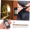 LALAFINA Black Gusset Screw Security Strike Plate Flush Bolt Black