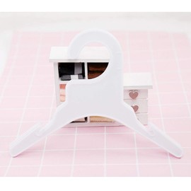 NACOCO 10pcs Pink Plastic Dog Puppy Pet Clothes Hanger (Set of 10) (White,S)