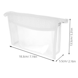 BESPORTBLE Transparent Cosmetic Bag Portable Zippered Makeup Bag for Travel Lightweight Material for Toiletries Gym and Overnight Trips Versatile Storage