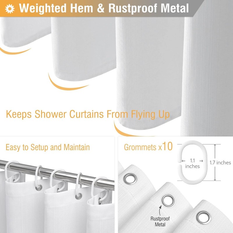BTTN Stall Fabric Shower Curtain - 60 x 84 Inch