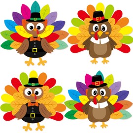Turkey Bulletin Board Decoration Set Turkey Crafts for Kids Large Size DIY Thanksgiving Cutouts Fall Classroom Decor School Activity Supplies