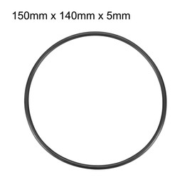 TA-VIGOR 1Pc Nitrile Rubber O-Rings, 150mm OD 140mm ID 5mm Width Rubber Washers Spacer O-Rings Gasket kit, Metric Sealing Gasket for Hose, Faucet, Automotive, Plumbing
