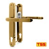 TSS Polished Brass UPVC Door Handle Pair Set, 117mm PZ