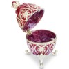 Red Royal Jeweled Inspired Imperial Easter Egg 4.5 Inches