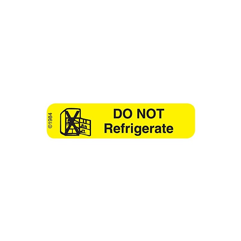 Pharmex 1-324 "Dont REFRIGERATE" Permanent Paper Label, 1 9/16" x