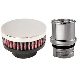 CFM Performance Baffled Billet Valve Cover Breather compatible with 2010-2013 MazdaSpeed 3 (Chrome)