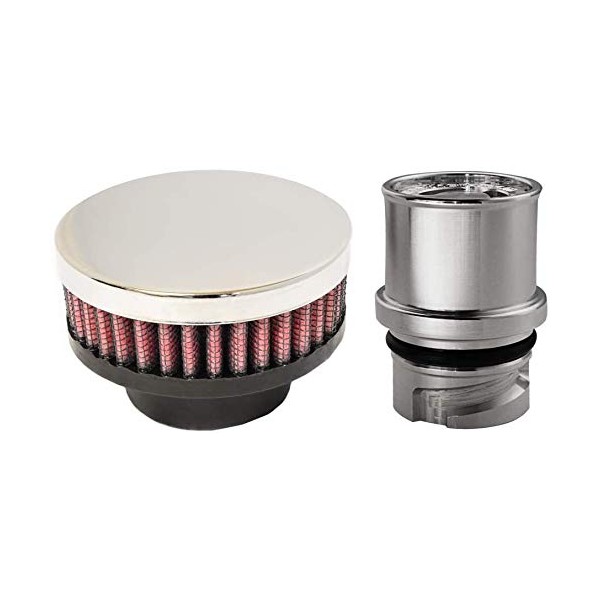 CFM Performance Baffled Billet Valve Cover Breather compatible with 2010-2013