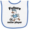 inktastic Future Soccer Player Goose Baby Terry Cloth Bib White