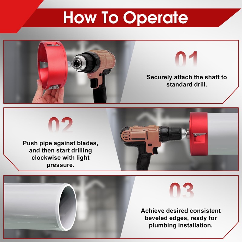 6 inch PVC Deburring Tool, PVC Chamfer Tool PVC Pipe