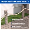 Muzata 5Pack Black Decorative Ring Rope Supports Holders for Hemp
