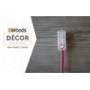 Woods 64600701 Decor Series 8-Foot Fabric Braided Indoor Extension Cord