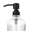 2-Pack Clear Glass Soap Dispensers with Matte Black Stainless Steel