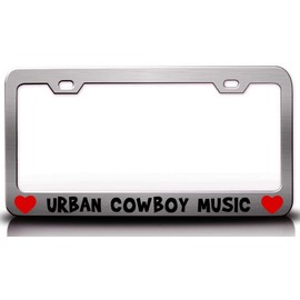 Custom Brother - Urban Cowboy Music Musical Musician Metal Car SUV Truck License Plate Frame Ch y92