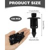 CHBCD 100pcs 6mm Plastic Motorcycle Trim Clips Universal 6mm Plate