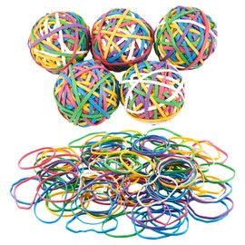 NBEADS 5 Sets Colorful Rubber Bands, 600 Pcs Stretchable Bands for Hair, Arts & Crafts, Document Organizing