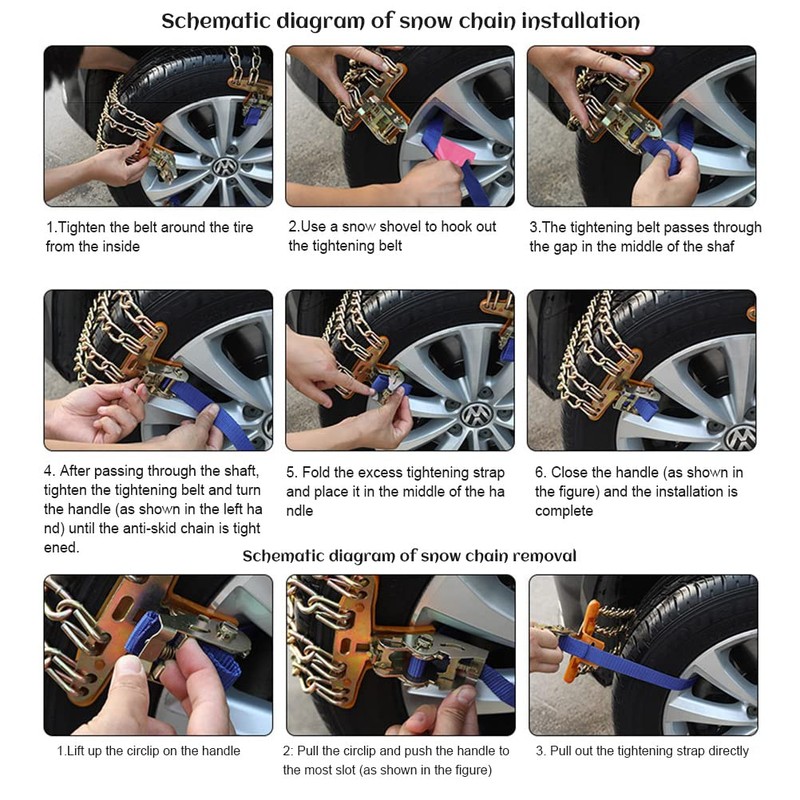 Aramox Snow Chain Car Anti Slip Tire Chains Cables Anti